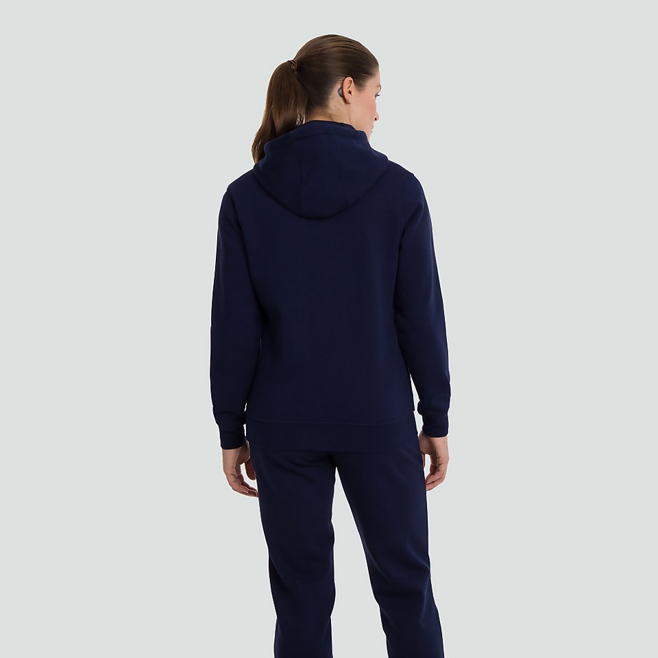 WOMENS ZIP THRU FLEECE HOODY NAVY