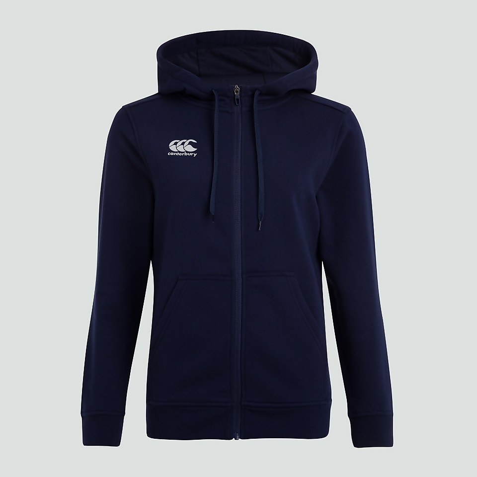 WOMENS ZIP THRU FLEECE HOODY NAVY