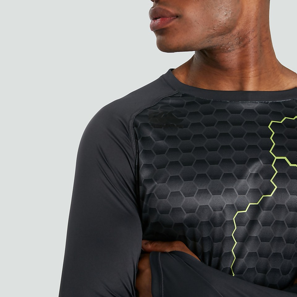 MENS VAPODRI SUPERLIGHT LONG SLEEVED GRAPHIC TRAINING TEE BLUE