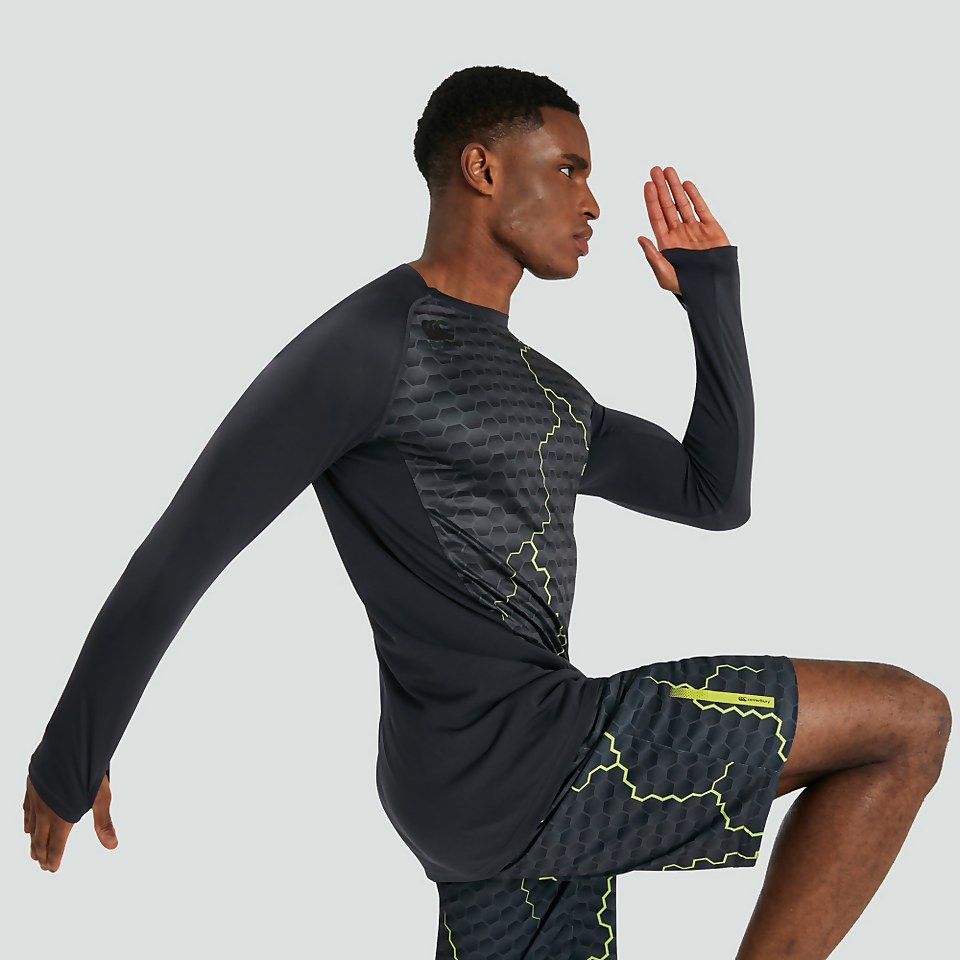 MENS VAPODRI SUPERLIGHT LONG SLEEVED GRAPHIC TRAINING TEE BLUE