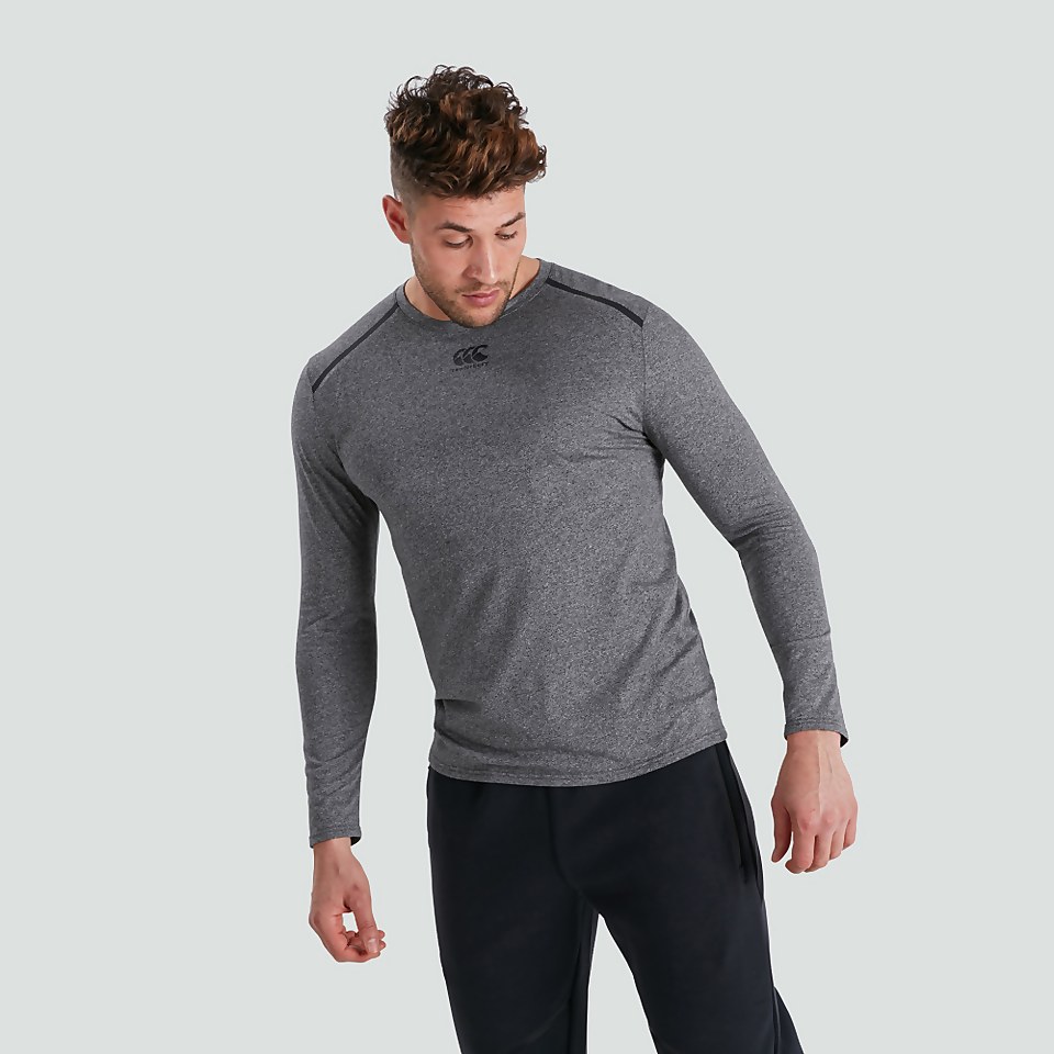 MENS VAPODRI LONG SLEEVED TRAINING TEE GREY