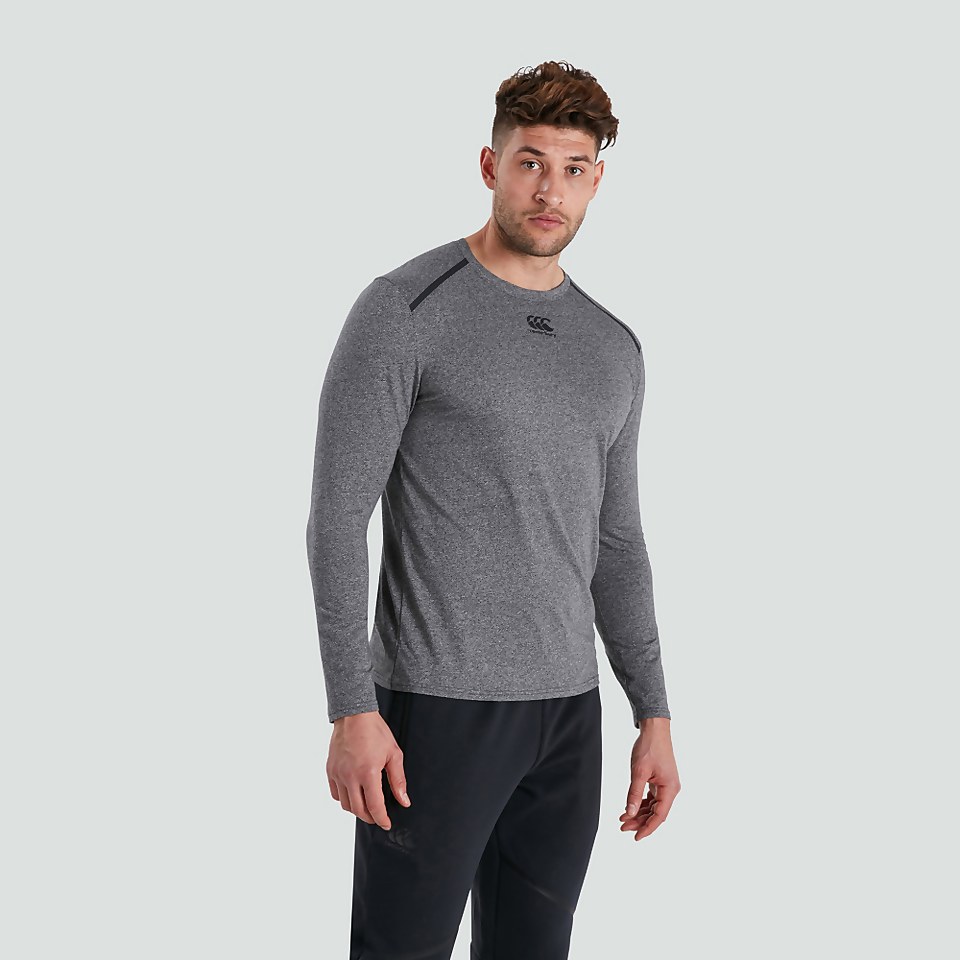 MENS VAPODRI LONG SLEEVED TRAINING TEE GREY