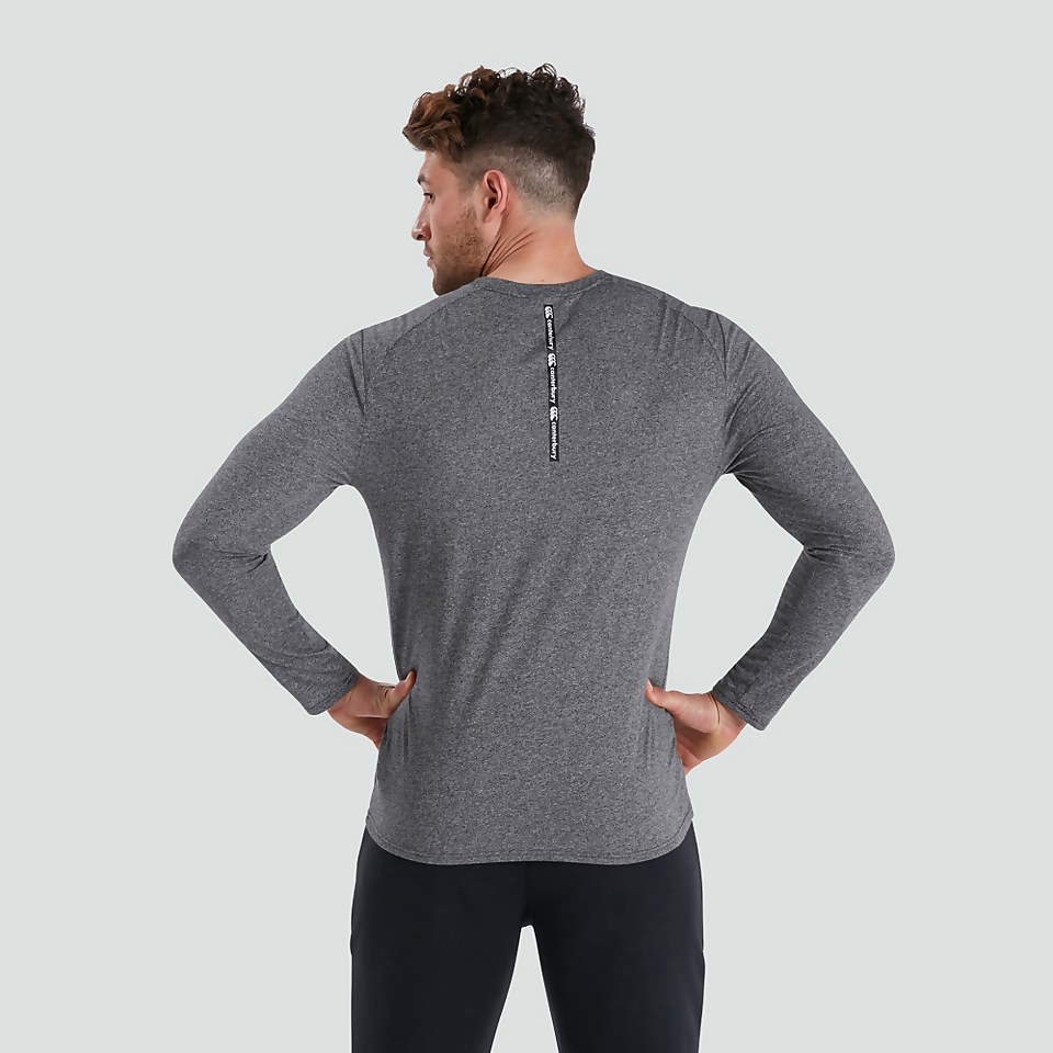 MENS VAPODRI LONG SLEEVED TRAINING TEE GREY