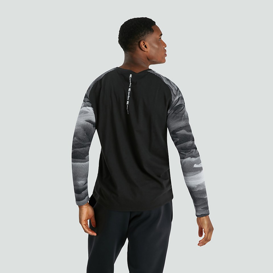 MENS VAPODRI LONG SLEEVED GRAPHIC TRAINING TEE BLACK