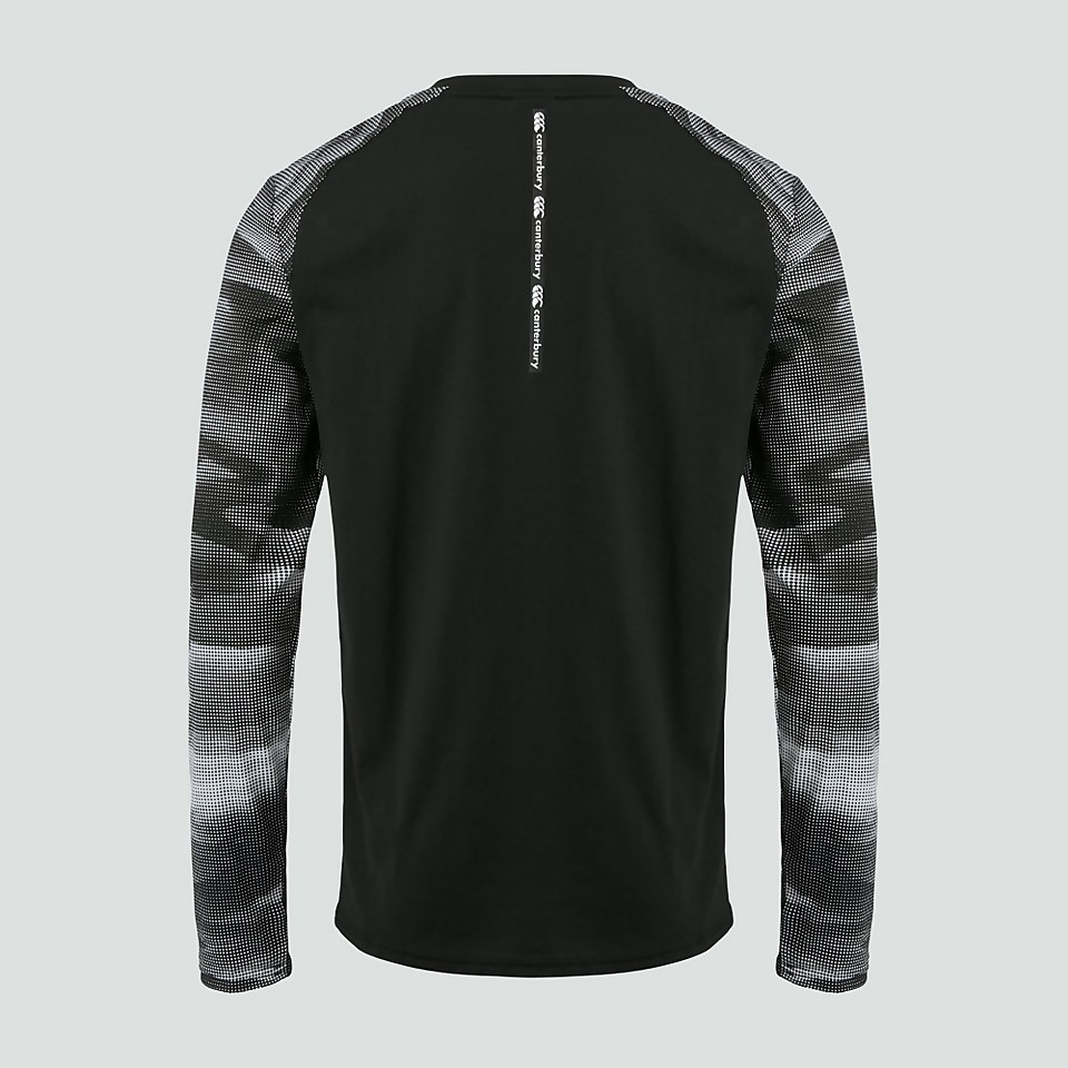 MENS VAPODRI LONG SLEEVED GRAPHIC TRAINING TEE BLACK