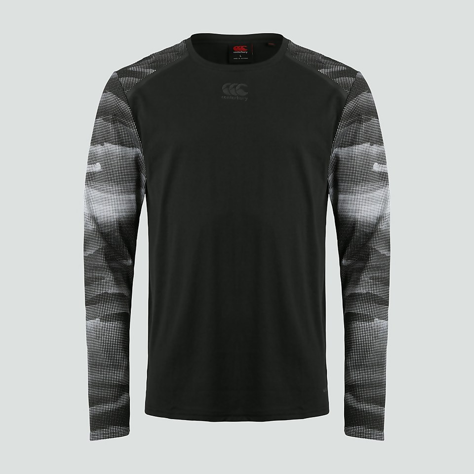 MENS VAPODRI LONG SLEEVED GRAPHIC TRAINING TEE BLACK