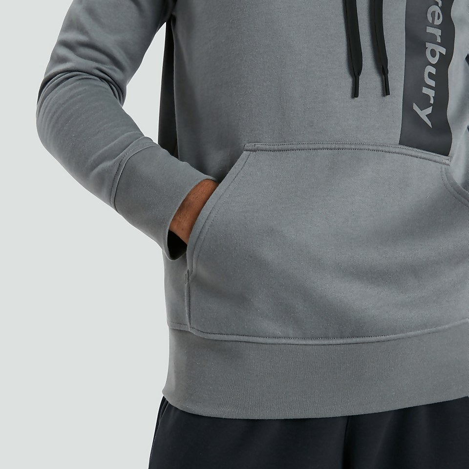 MENS OVERHEAD FLEECE HOODY GREY