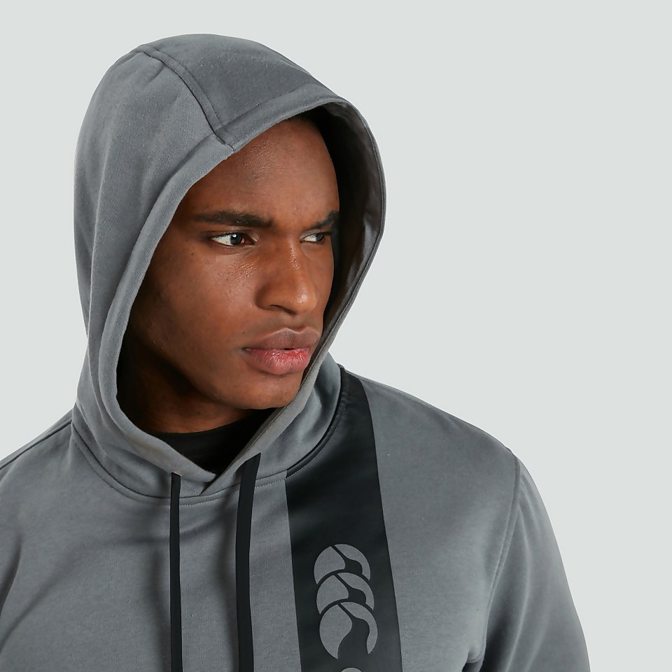 MENS OVERHEAD FLEECE HOODY GREY
