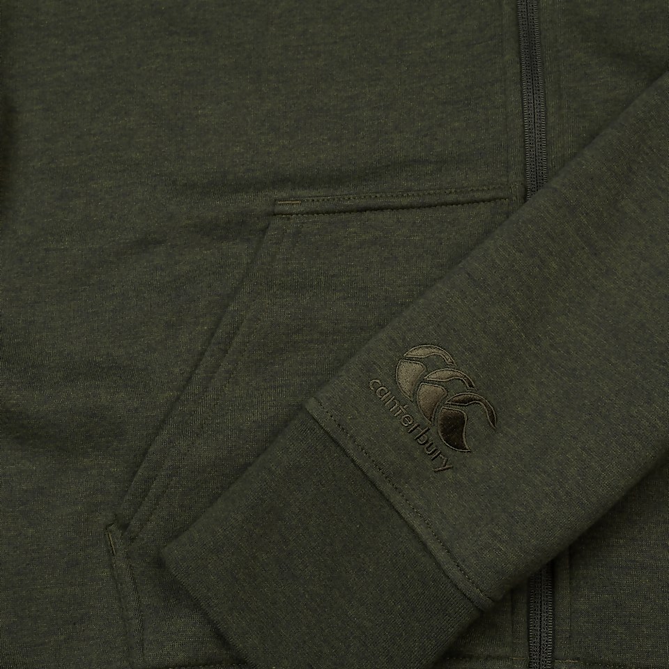MENS ZIP THRU FLEECE HOODY GREEN