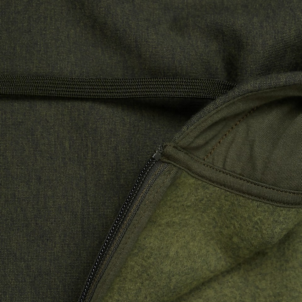 MENS ZIP THRU FLEECE HOODY GREEN