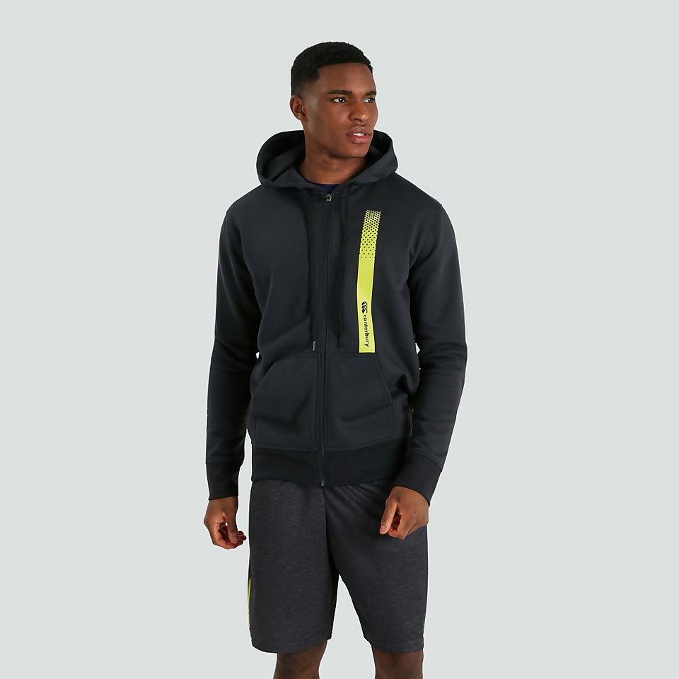 MENS ZIP THRU FLEECE HOODY BLUE