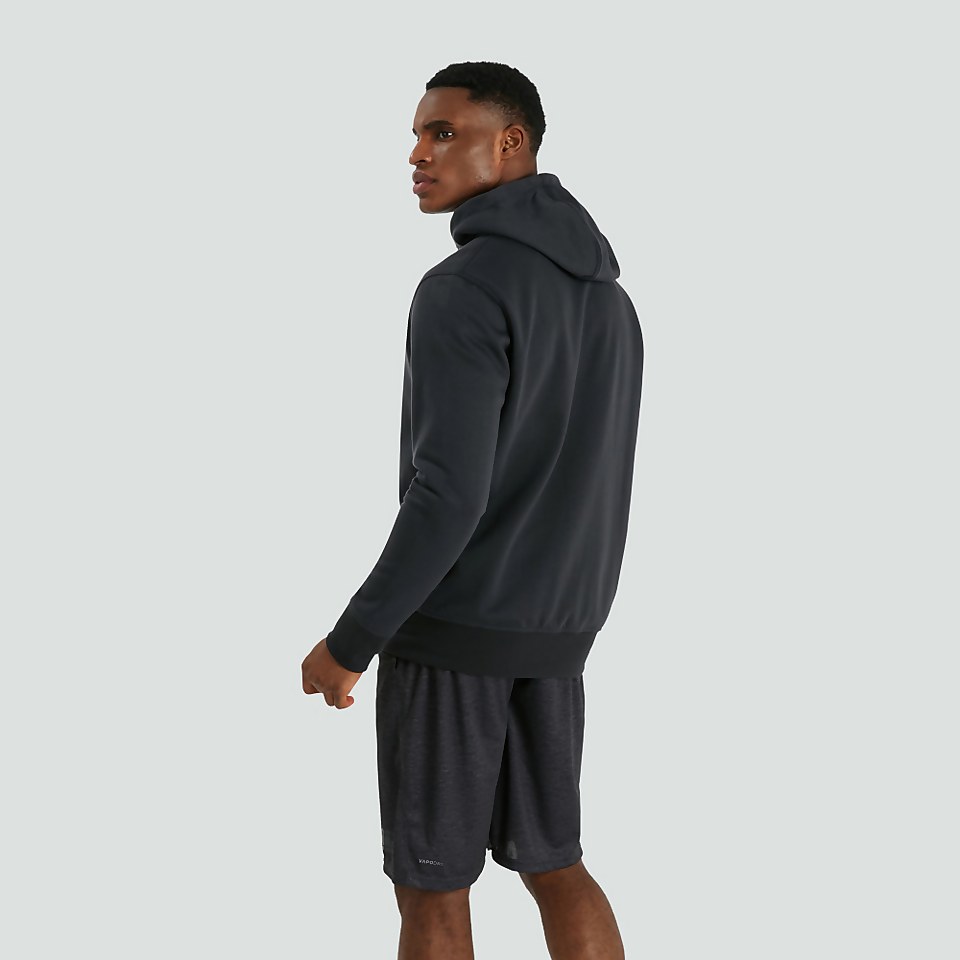 MENS ZIP THRU FLEECE HOODY BLUE