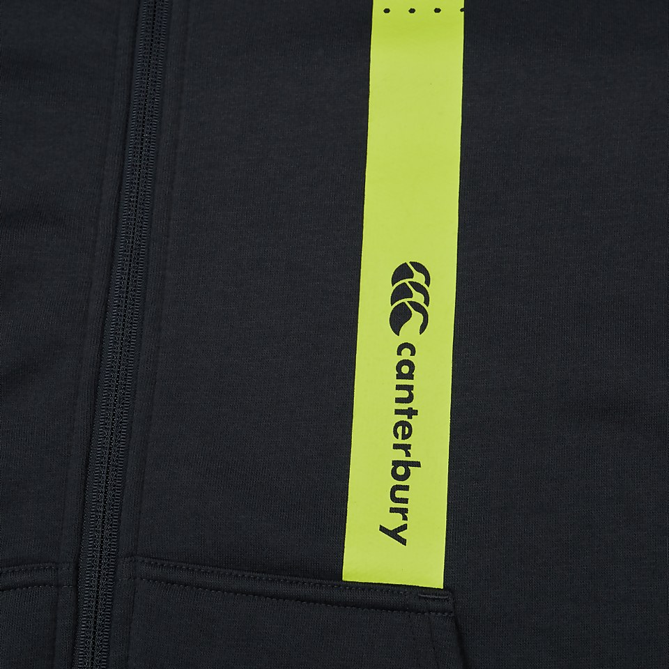 MENS ZIP THRU FLEECE HOODY BLUE