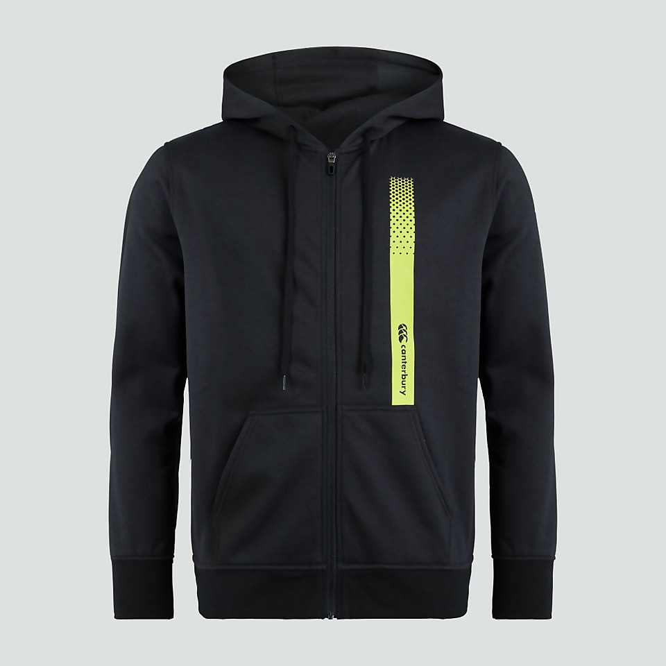 MENS ZIP THRU FLEECE HOODY BLUE