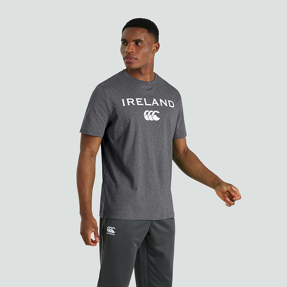 MENS IRELAND COTTON LOGO TEE GREY