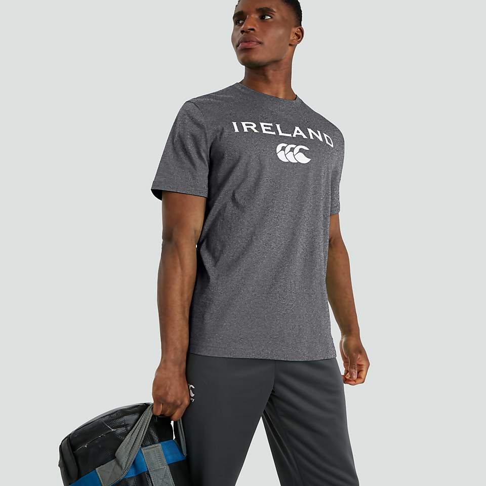 MENS IRELAND COTTON LOGO TEE GREY