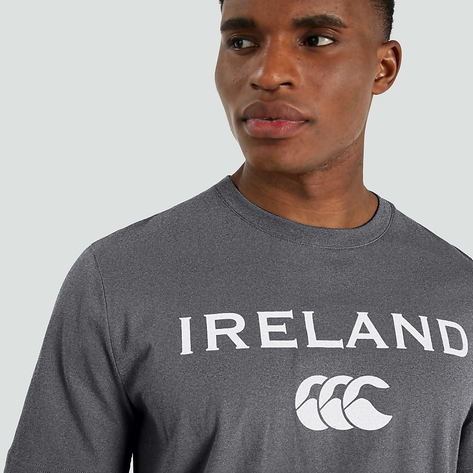 MENS IRELAND COTTON LOGO TEE GREY