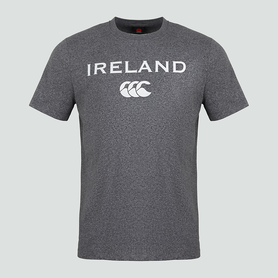 MENS IRELAND COTTON LOGO TEE GREY