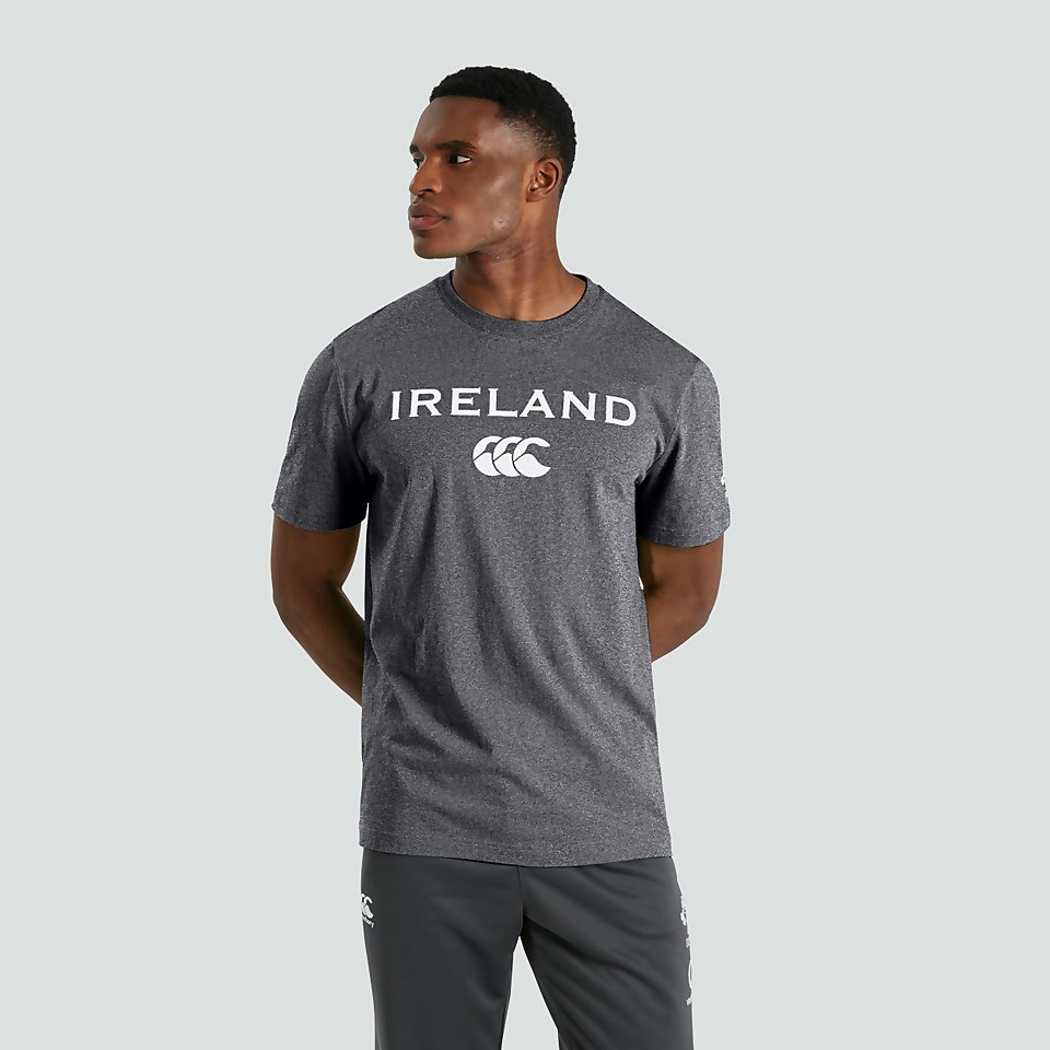 MENS IRELAND COTTON LOGO TEE GREY