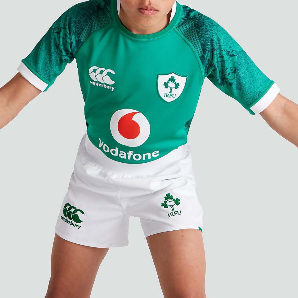 JUNIOR UNISEX IRELAND HOME MATCH SHORTS WHITE