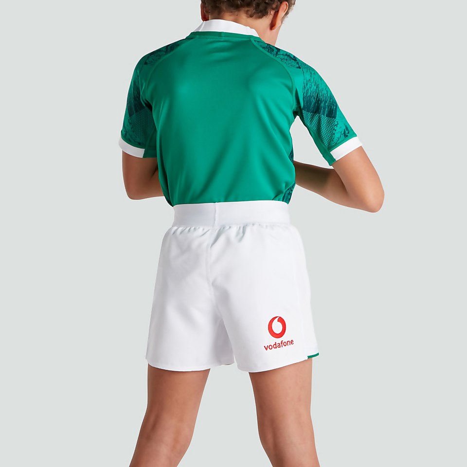 JUNIOR UNISEX IRELAND HOME MATCH SHORTS WHITE