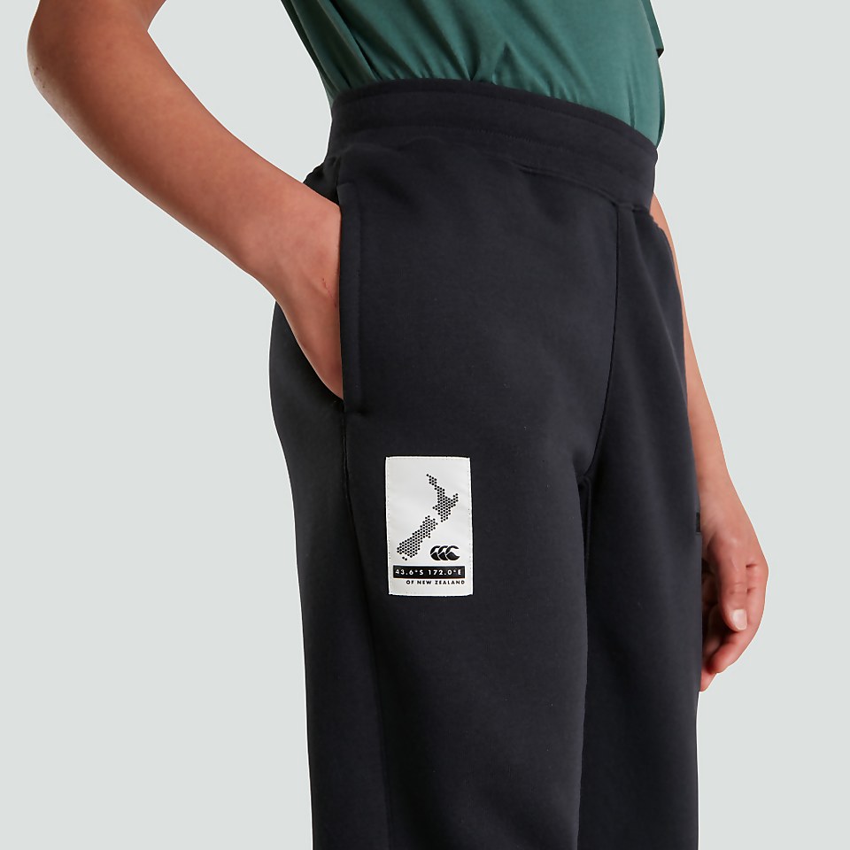 JUNIOR UNISEX TAPERED CUFF FLEECE PANTS BLUE