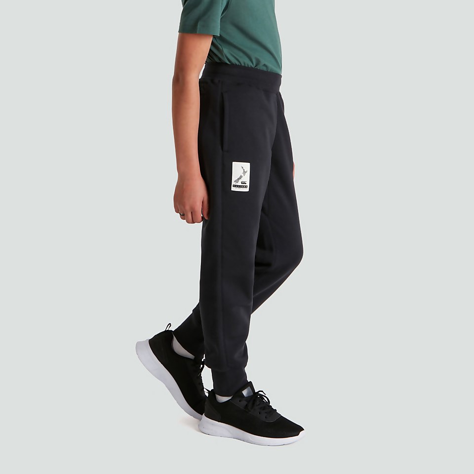 JUNIOR UNISEX TAPERED CUFF FLEECE PANTS BLUE