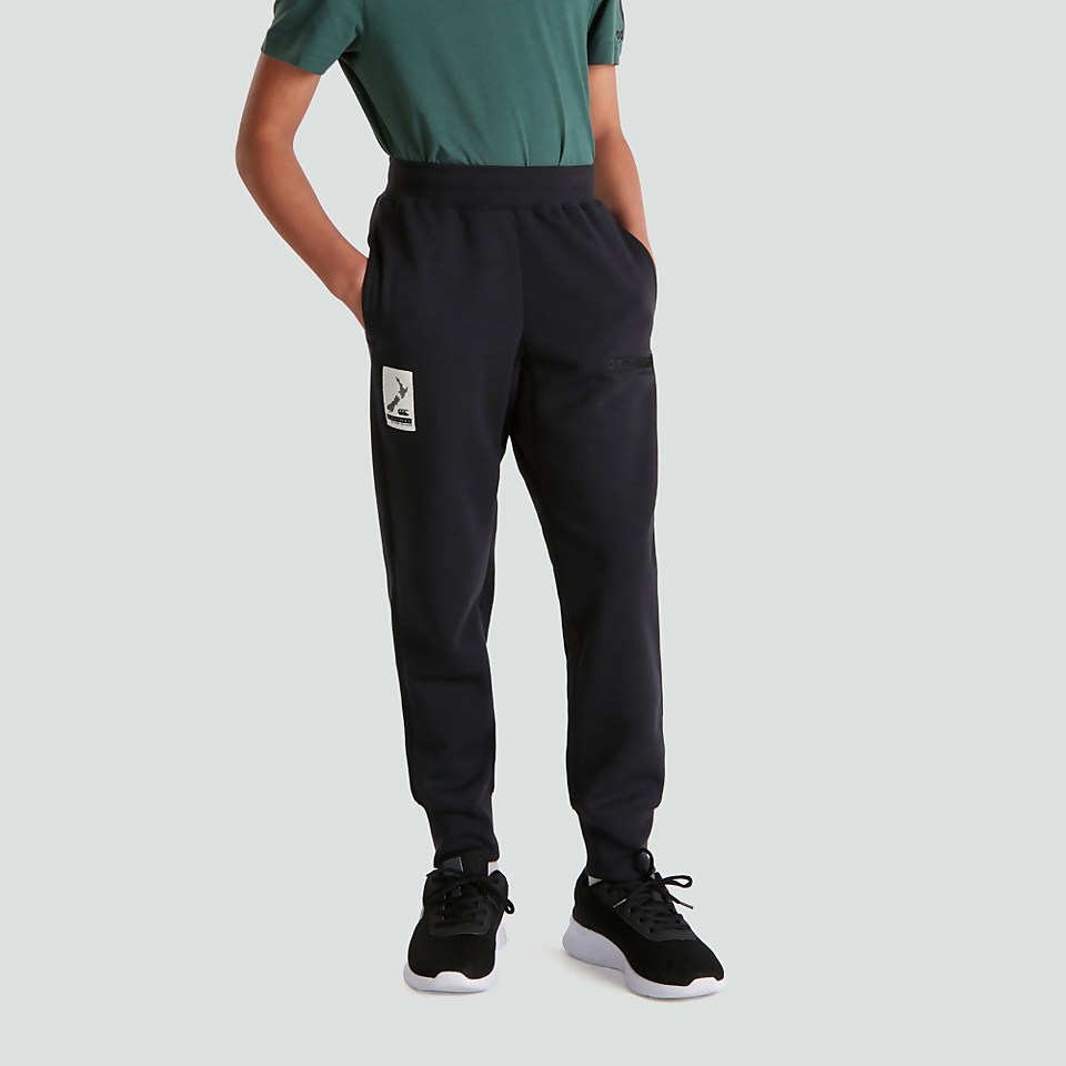JUNIOR UNISEX TAPERED CUFF FLEECE PANTS BLUE
