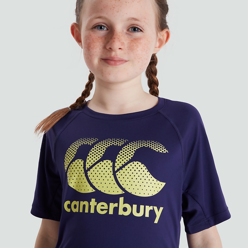 JUNIOR UNISEX VAPODRI SUPERLIGHT TRAINING LOGO TEE PURPLE
