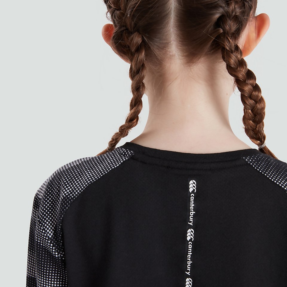 JUNIOR UNISEX VAPODRI LONG SLEEVED TRAINING TEE BLACK
