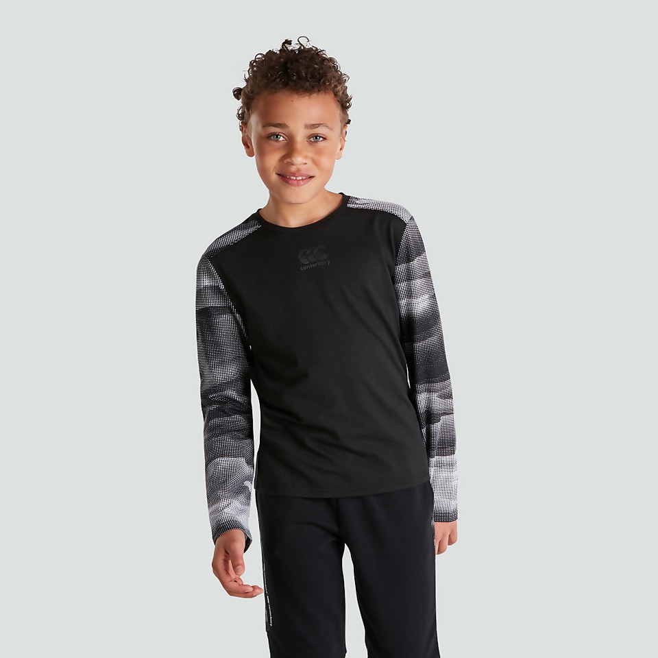 JUNIOR UNISEX VAPODRI LONG SLEEVED TRAINING TEE BLACK