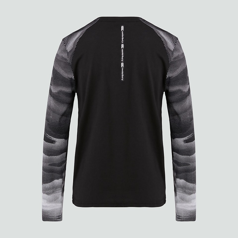 JUNIOR UNISEX VAPODRI LONG SLEEVED TRAINING TEE BLACK