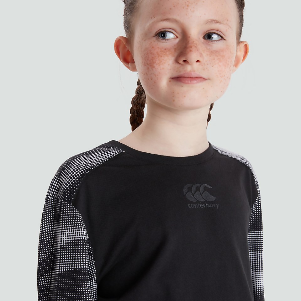 JUNIOR UNISEX VAPODRI LONG SLEEVED TRAINING TEE BLACK