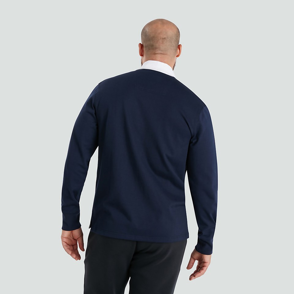 MENS LONG SLEEVED RETRO JERSEY NAVY