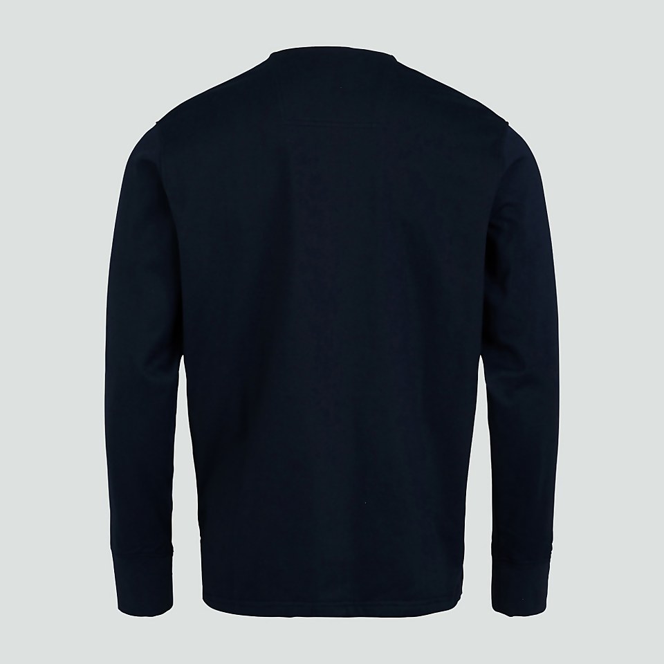 MENS LONG SLEEVED RETRO JERSEY NAVY