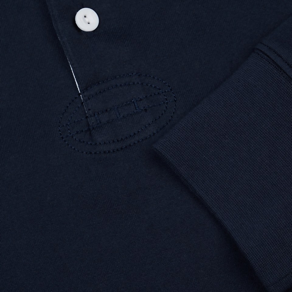 MENS LONG SLEEVED RETRO JERSEY NAVY