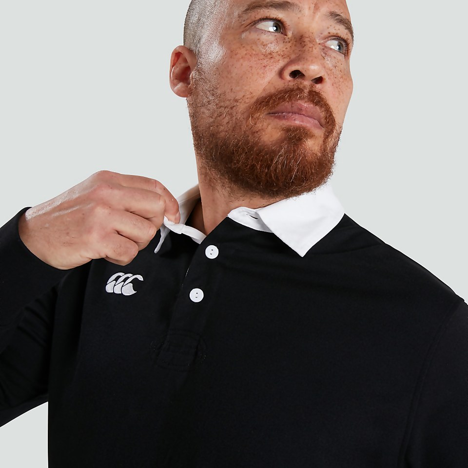 CANTERBURY LS RETRO JERSEY AM BLACK