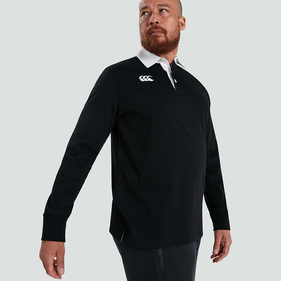 CANTERBURY LS RETRO JERSEY AM BLACK