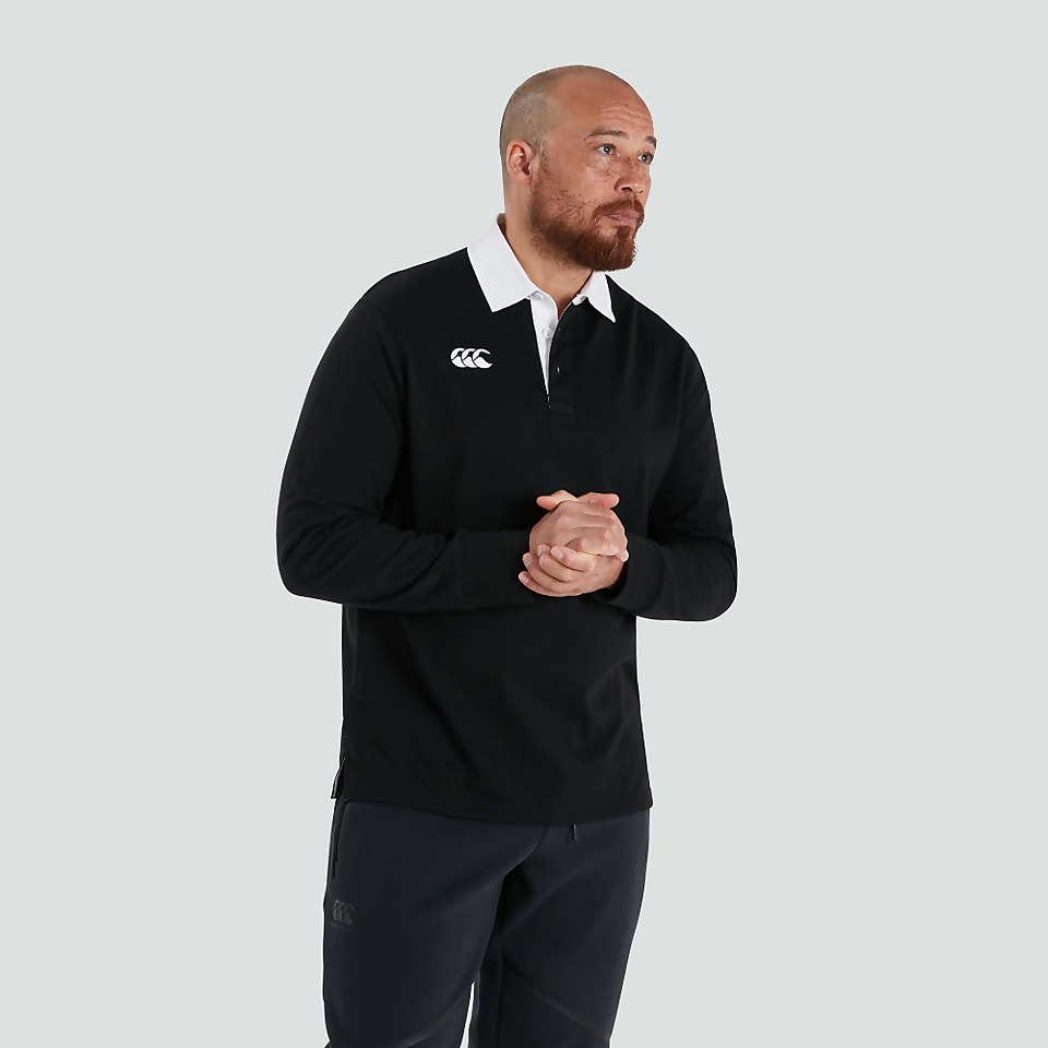CANTERBURY LS RETRO JERSEY AM BLACK