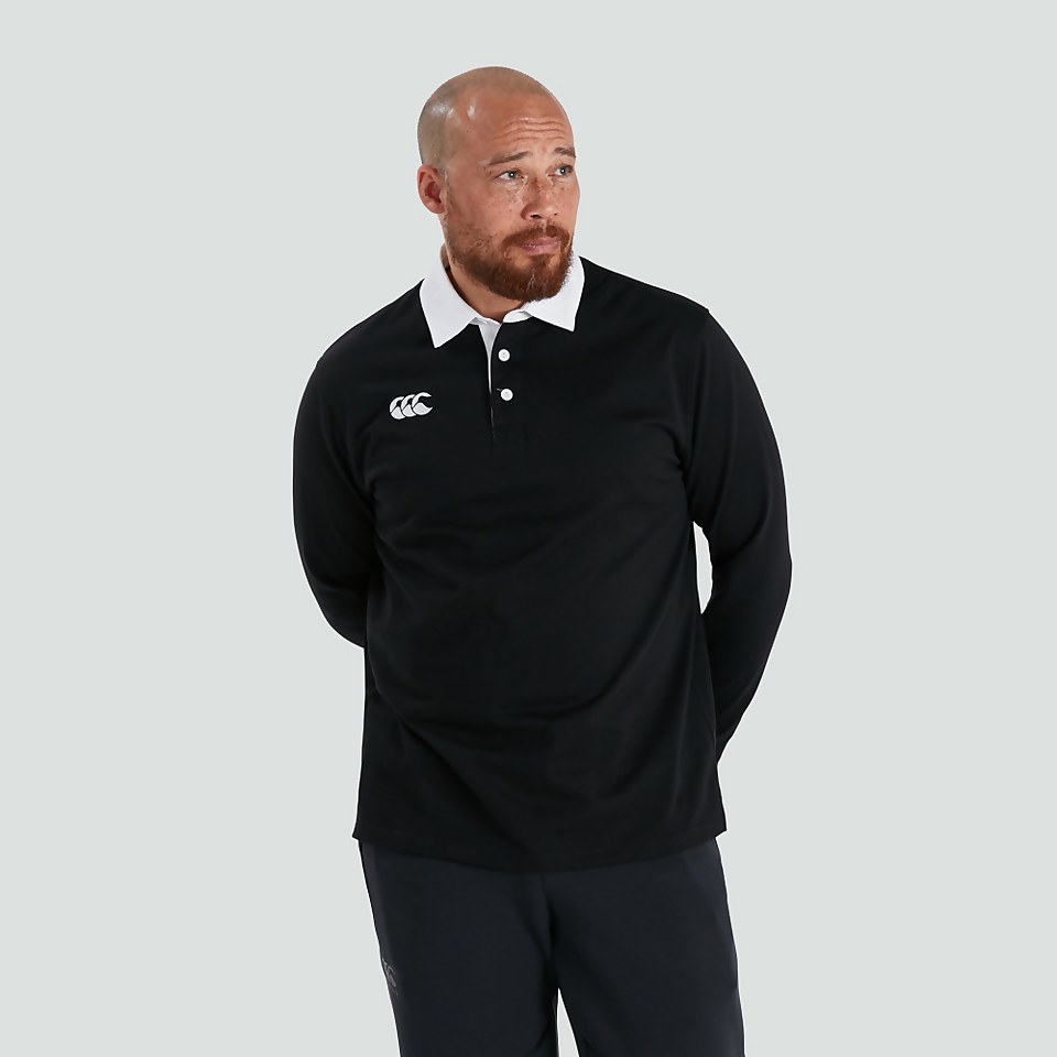 CANTERBURY LS RETRO JERSEY AM BLACK