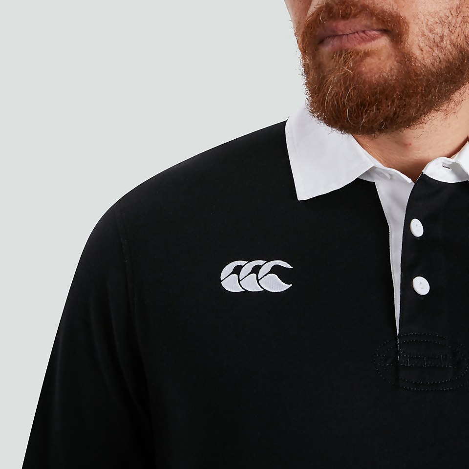 CANTERBURY LS RETRO JERSEY AM BLACK