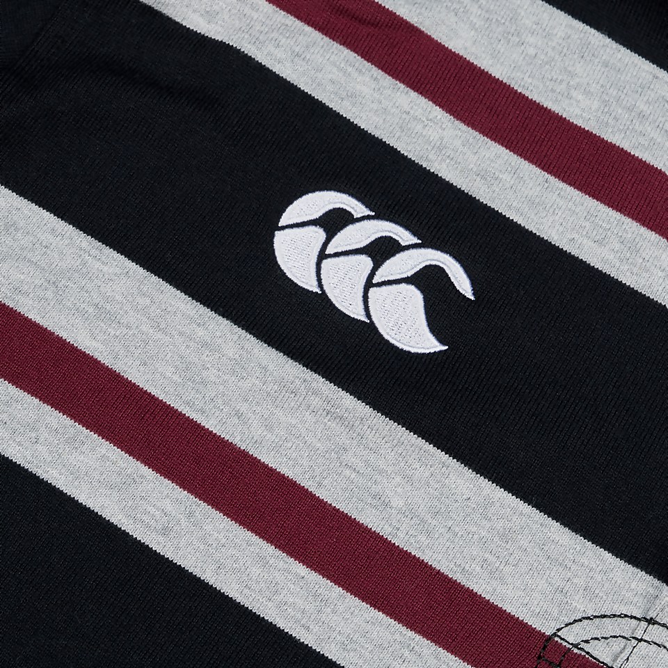 MENS LONG SLEEVED RETRO STRIPED JERSEY BLACK