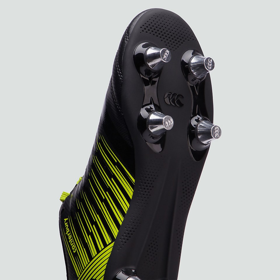 JUNIOR UNISEX STAMPEDE 3.0 SOFT GROUND BOOT BLACK/GREEN