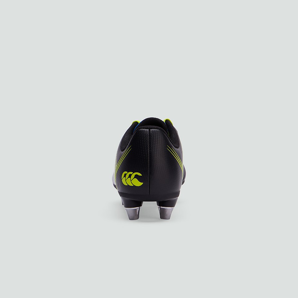 JUNIOR UNISEX STAMPEDE 3.0 SOFT GROUND BOOT BLACK/GREEN