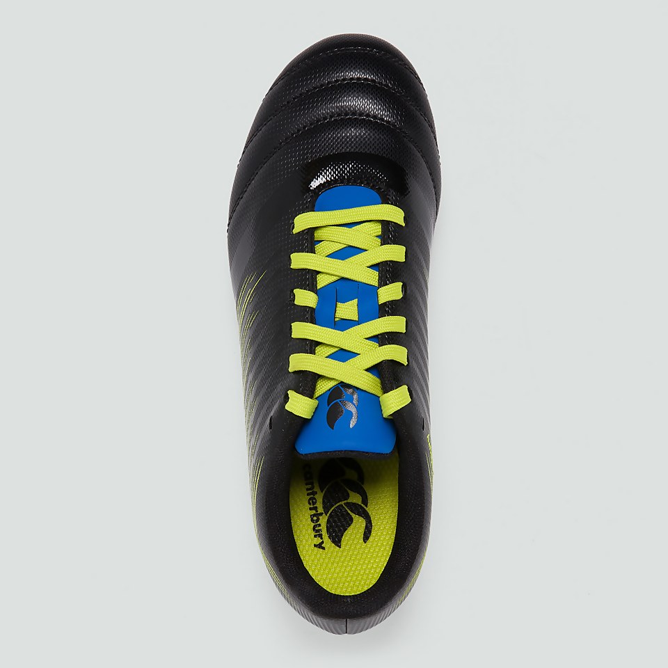 JUNIOR UNISEX STAMPEDE 3.0 SOFT GROUND BOOT BLACK/GREEN