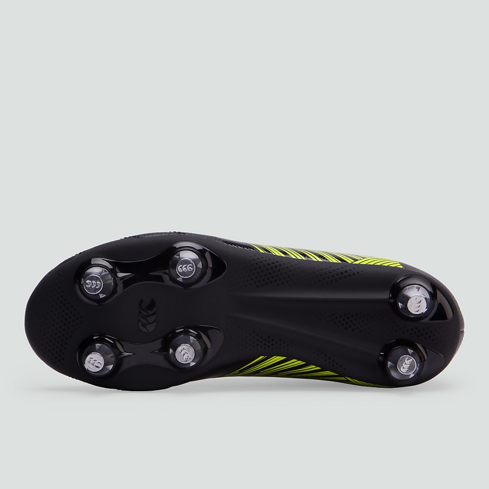 JUNIOR UNISEX STAMPEDE 3.0 SOFT GROUND BOOT BLACK/GREEN