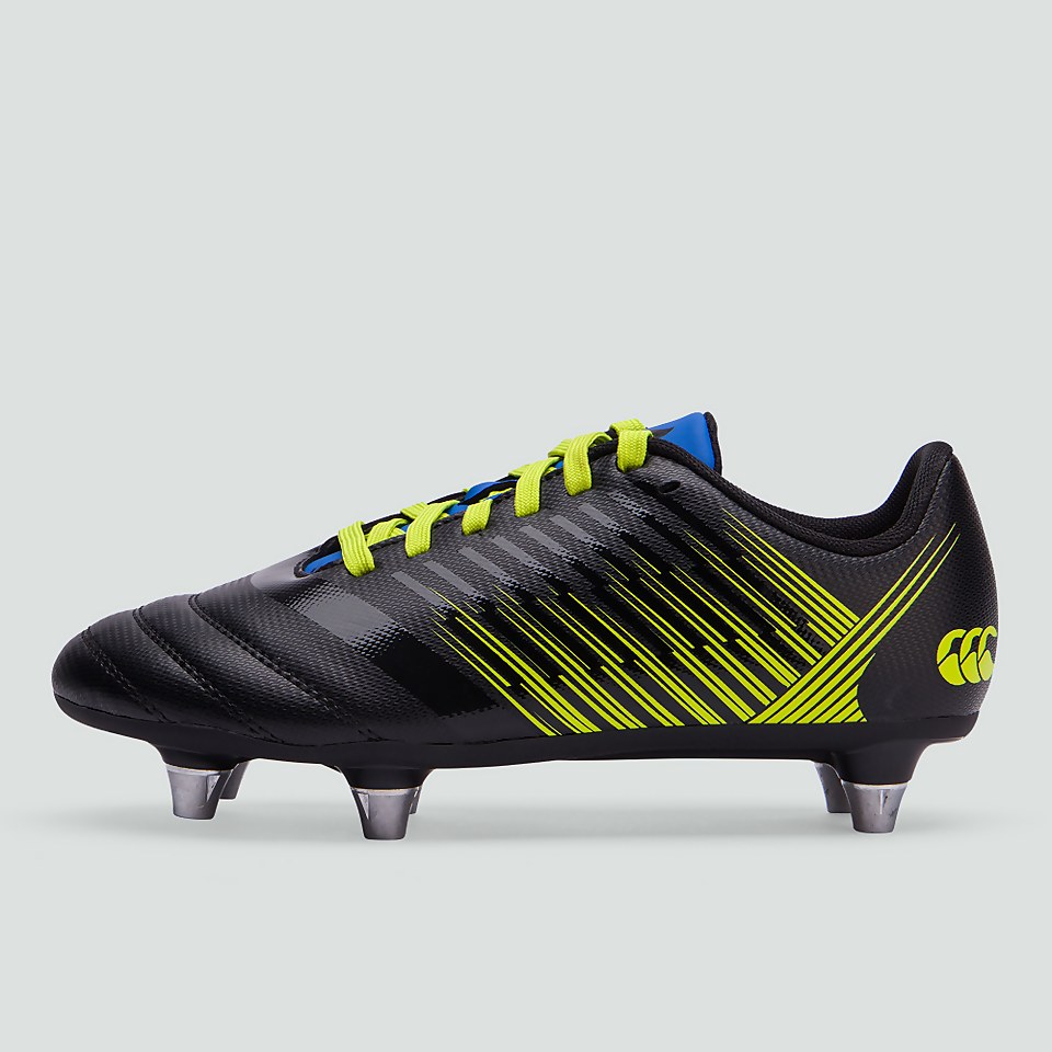 JUNIOR UNISEX STAMPEDE 3.0 SOFT GROUND BOOT BLACK/GREEN
