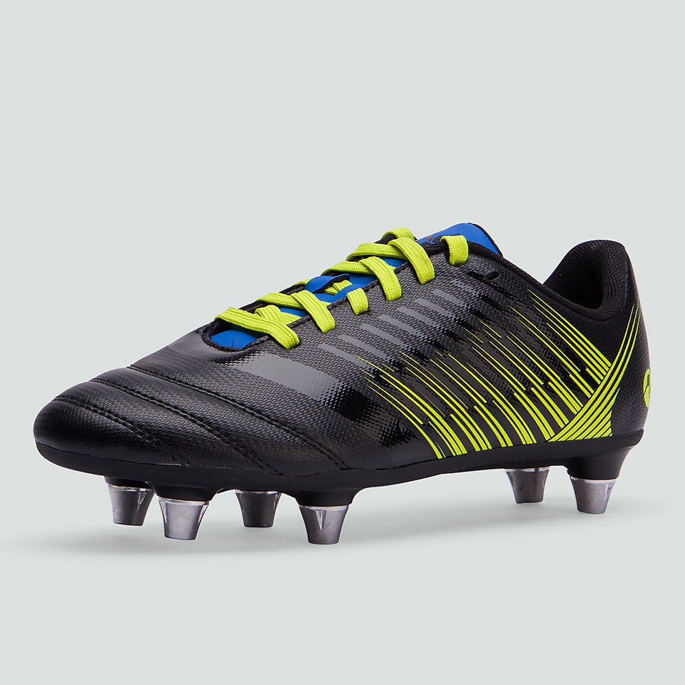 JUNIOR UNISEX STAMPEDE 3.0 SOFT GROUND BOOT BLACK/GREEN