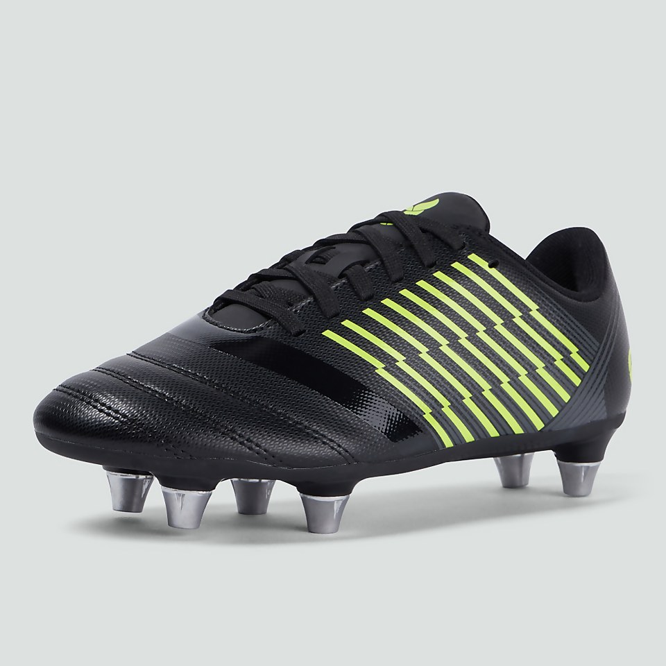 JUNIOR UNISEX STAMPEDE 3.0 SOFT GROUND BOOT BLACK/GREEN