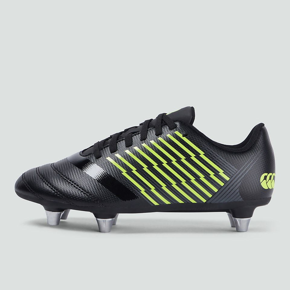 JUNIOR UNISEX STAMPEDE 3.0 SOFT GROUND BOOT BLACK/GREEN